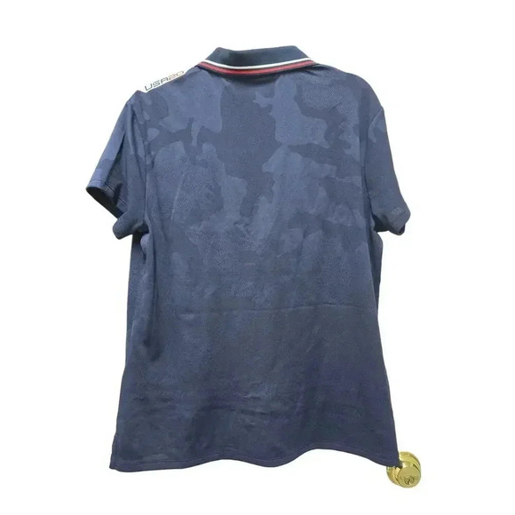 Ralph Lauren RLX USA Ryder Cup Team Polo Shirt Women's L Blue Wicking - Picture 3 of 3